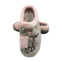 Flossy Zapatillas de casa mujer  cómodas, flexibles, ligeras y gran confort , con plantilla extraíble y suela perfumada , antideslizante , fabricadas en España con ilustración de perro salchicha color niebla. - details 3