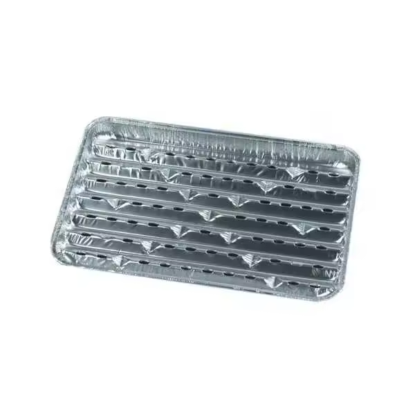 Papstar, paquete de 5 Bandejas de aluminio desechables rectangulares para barbacoa 23 x 24 cm - 1