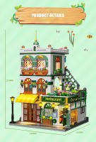 Bloques De Construcción Creativos 997Pcs Vistas De Calle Restaurante Chino Edificio De Tres Pisos Arquitectura Ciudad Mini Bricks Juguetes Para Niños Regalo - details 1