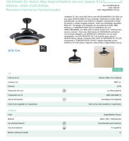 FABRILAMP Ventilador Dc Nalon 48w Negro/madera oscura 3aspas 91d 4800lm 3000-4500-6000k Remoto+memoria+temporizador. Incluye mando a distancia y dos tijas de 10 y 25 centímetro Productos originales calidad de confianza - details 1