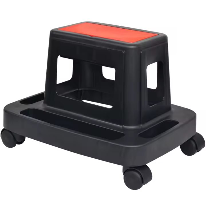 vidaXL Taburete para mecánicos giratorio con almacenamiento 150 kg - 1