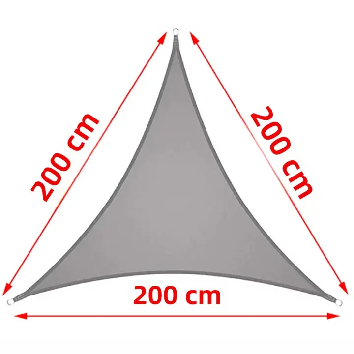Sail Shade Triangular Impermeable Para Jardín Patio Teléfono De Poliéster Para Baño De Agua Camping Y Senderismo Canopy De Sombra - 1