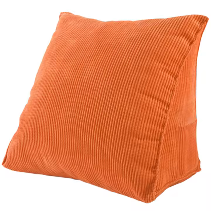 Cojín de respaldo de lectura de Color sólido, almohada de cuña, almohadilla Lumbar gruesa - 1