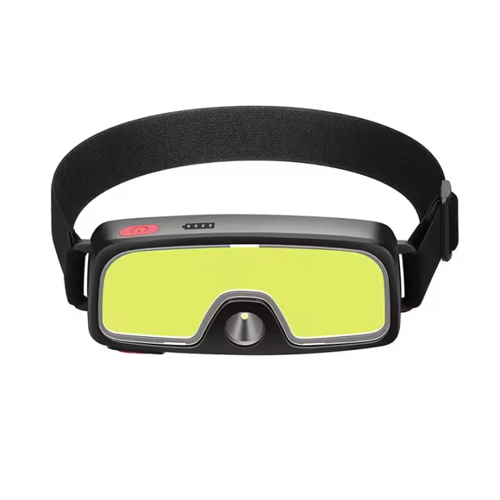 Linterna Frontal LED Recargable Tipo C Con Luz COB Impermeable IPX5 Y Pantalla De Visualización De Batería Para Camping Y Pesca - 1