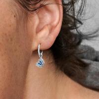 Pendientes de Mariposa con forma De Corazón de Plata bañada en Cobre Blanco con Luz eterna y forma de corazón - details 1