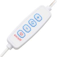 Juego de tocador con LED Madera contrachapada Blanco - details 3