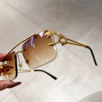 Gafas De Sol Retro Sin Marco De Arco Doble Para Hombres Y Mujeres Protección UV400 Metal Gradiente Unisex Grandes Cuadradas - details 6