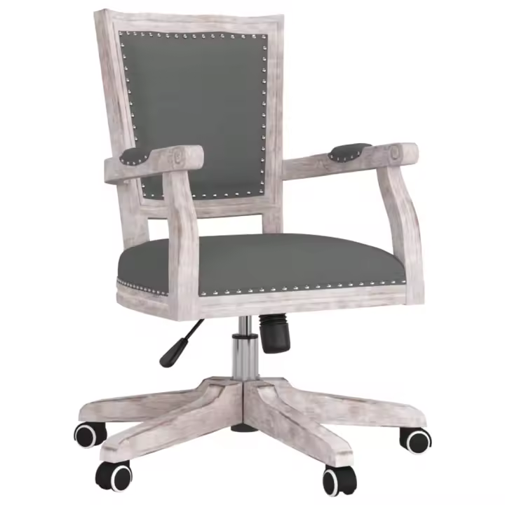 Silla de Oficina giratoria lona gris oscuro - 1