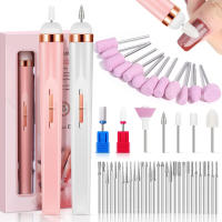 Set De Taladro Para Uñas Eléctrico Con Luz Y Batería Portátil Mini Herramienta De Manicura Para Eliminación De Gel - details 3