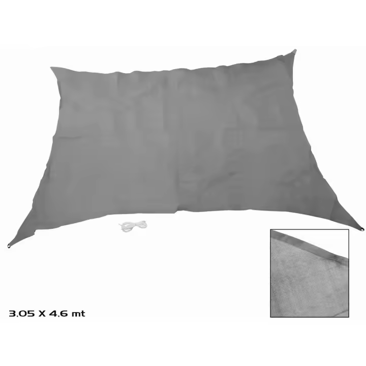 Gerimport Parasol Rectangular Poliester Gris 3.05 X 4.6 Metros - Protección Solar Amplia Cobertura - 1