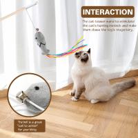 Juguete Interactivo Para Gatos Fashion Cat Wand Toy Palillo De Madera Natural Telescopio Elástico Para Gatos Internos Juguete De Moler Dientes - details 2