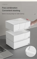 Organizador De Mesilla Plegable De 1/2/3 Capas Caja De Almacenamiento Para Cosméticos Y Suministros Del Hogar Ecológico Y Moderno - details 3
