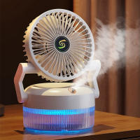 Ventilador de niebla de agua fría esencial de verano, ventilador de refrigeración portátil 3 en 1 con carga USB multifuncional - details 0