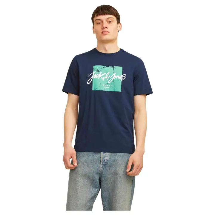 Camiseta de Manga Corta Jack&Jones Riley para hombre en color azul - 1