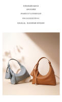 Bolso De Hombro Para Mujer De Cuero Genuino Diseñador Lujo Cowhide Nueva 2025 Bolso Cruzado De Underarm Bolso Baguette Zipper Versátil - details 5