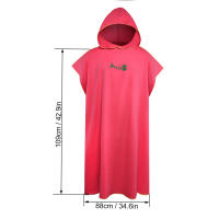 Poncho De Playa Con Capucha Para Adultos Toalla De Baño De Microfibra Toalla De Natación Wetsuit Toalla Cambio Surf - details 15