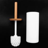 Juego de escobillas de Inodoro de pie de Bambú con Base, soporte de Cuchillo de baño, accesorios de WC - details 0