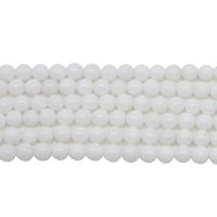 1 Hilo De Piedras Preciosas Blancas Porcelana Jade Redondas Para Hacer Joyas Encuentros DIY Pulsera 4 6 8 10 12 Mm - details 1