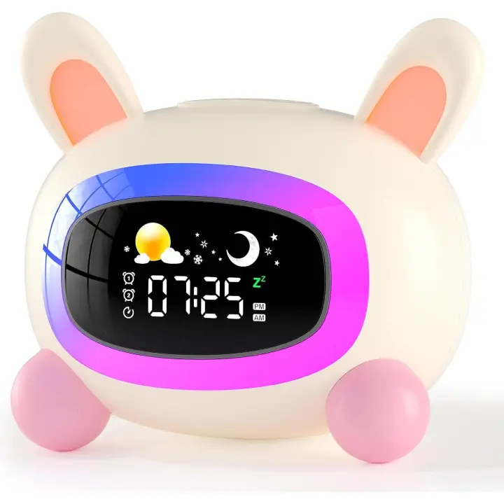 Kids Alarm Clock Ok to Wake Alarm Clock for Kids, Toddlers Night Light Clock for Bedroom, Cat Alarm Clock with Sleep Training and Sound Machine, Birthday Gift for Boy Girls Children - 1
