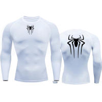 Camiseta De Compresión Para Hombre Con Estampado De Araña Deportiva Fitness Muscular Técnica De Secado Rápido Manga Larga Transpirable Para Gimnasio Y Uso Diario - details 3