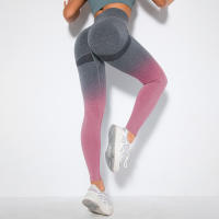 Leggings De Yoga Para Mujer Con Gradiente De Color Y Levantamiento De Glúteos Pantalones De Running Fitness Secado Rápido Talla True Leggings De Cintura Elástica De Nylon - details 36