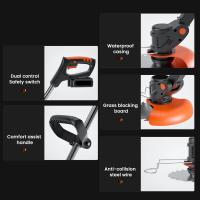 Cortacésped eléctrico de mano telescópico ajustable, cortacésped inalámbrico de 21V, batería de litio recargable de 2600mAh, herramientas de jardín 2 enchufes de batería de la UE - details 1