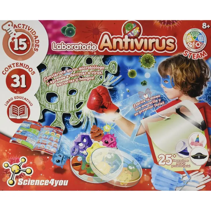 Laboratorio Antivirus - Science4you 80002818 Juego para 8+ años - 1