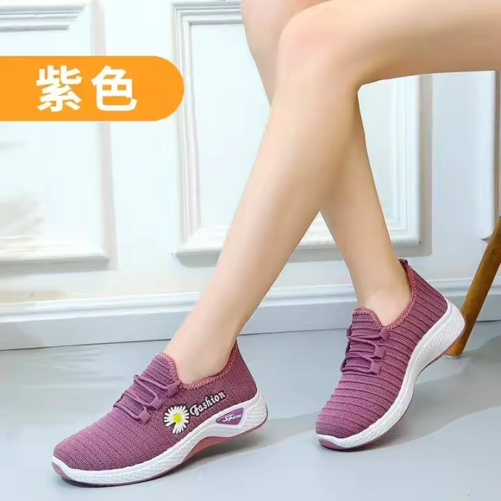 Zapatillas De Correr Ligero Para Mujeres Zapatos Casuales Transpirables Cómodos Y Suaves Zapatillas De Red Para Adultos - 1
