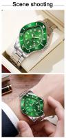 Reloj De Moda Para Hombre Casual Business Verde Deportivo Con Calendario Y Luz De Noche Cuarzo Acero Inoxidable Sin Impermeabilidad - details 3