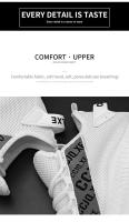 Zapatillas De Hombre Transpirables De Malla Blanco Moda Gimnasio Casual Ligero Para Caminar Zapatos De Tamaño Grande Para Parejas - details 7