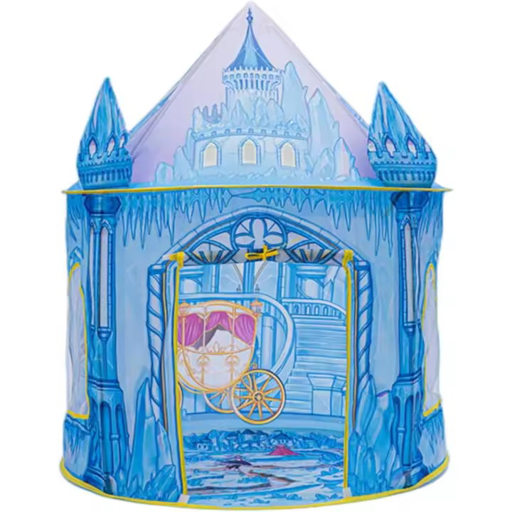 Tienda de campaña desplegable para niños, Castillo de Juegos para niños, Castillo de Hielo Azul, casa de campaña para niños y niñas - 1