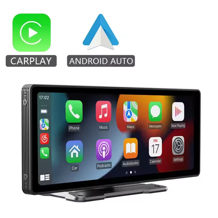 Reproductor Multimedia De Coche Universal 10.26" Con Pantalla Wireless Carplay Android Auto Bluetooth AUX USB Espejo Radio - 1