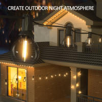 Luces Solares De Cadena G40 Para Patio Con Bombillas LED Inalámbricas Y Resistente Al Viento Para Jardín Bistró Luz Solar Exterior IP44 Dimmable - details 2