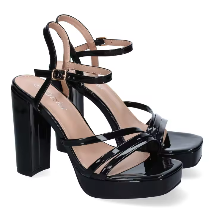 PuntoSalao Sandalias tacón cómodo fiesta para mujer color negro JL608 - 1