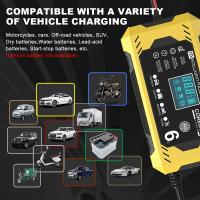 Cargador De Batería Para Coche Y Motocicleta Táctil 12V 8A 10A Con Pantalla LCD Digital Reparación De Pulso Cargador Inteligente Y Rápido - details 1