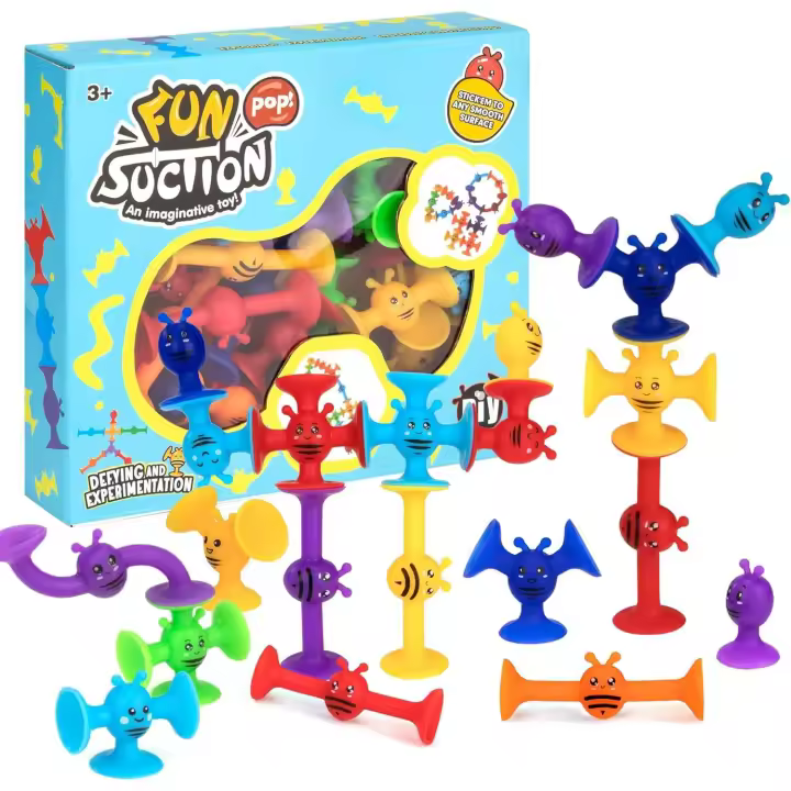 Juego de ventosas para niños, 38 ventosas de silicona para bebés, juguetes de baño, ducha, juegos interactivos sensoriales y educativos, regalos. - 1