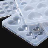 Molde De Silicona Para Joyería DIY En Forma De Corazón Para Cubiculación De Anillos Collares Y Uñas Con Cristal Epoxy Resina - details 0