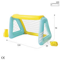 INTEX - Portería hinchable acuática infantil, 124x84x76 cm, incluye balón hinchable, 2 bolsas de peso, juego deportivo para piscina, uso exterior, verano, juego en agua, niños +6 años, vinilo resistente, incluye parche de reparación - details 3