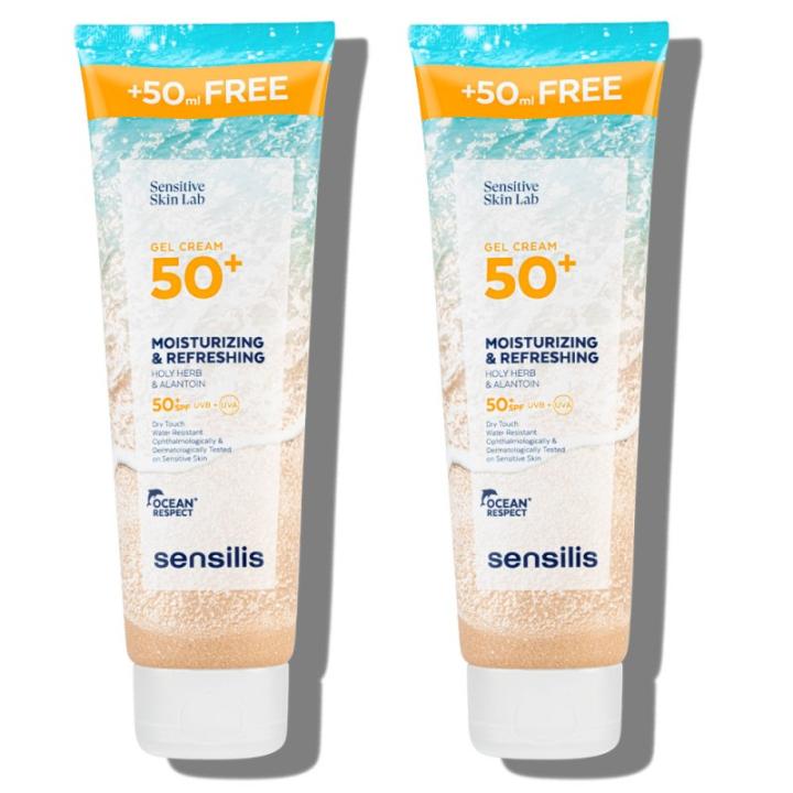 Sensilis - Gel-Crema SPF 50 DUPLO SKIN LAB para cuerpo, hidratante antiedad con glicerina y vitamina E, textura fluida… — oferta en Miravia
