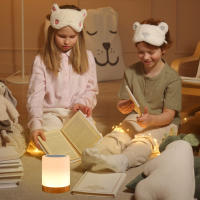 Lámpara Nocturna Toque Sensor Recargable Para Niños Habitación Luz Caliente Blanca RGB Cambiante Lámpara De Mesa Para Dormitorio - details 4