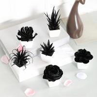 Juego De Macetas De Plástico Evergreen Para Decoración De Escritorio Y Oficina Estilo Suculentas Sin Mantenimiento Realista - details 15