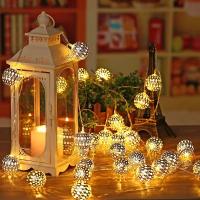 Luz De Navidad De Bola Marruecos En Cadena 1PC 1.5M/3M/6M Con Caja De Batería Decoración De Árbol De Navidad Lámpara Colgante - details 5