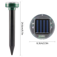 Repelente De Rata Solar Y Ultrasonido 1/2/4PCS Repelente De Serpientes Y Insectos Alta Potencia Vibración IP64 Carga Con El Sol Para Jardín - details 4