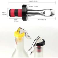 Taponadores De Vino Reutilizables 6/8pcs Silicone Vacío Expansión Manual Sellador De Botella De Bebida Tapa De Vino De Corcho - details 1