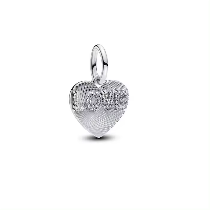 Charm Colgante Pandora Grabable Corazón Amor , Ref: 793604C01 - 1