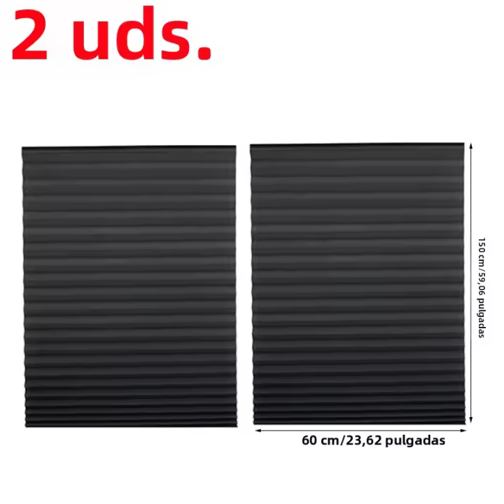 2Pcs Cortinas Plegables De Plisado Autoadhesivas No Tejidas Mitad Blackout Para Ventanas Cocina Baño Balcón Sombrillas Decorativas Para El Hogar - 1
