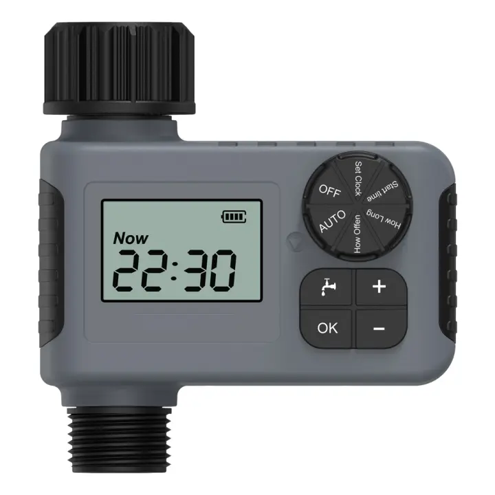 Controlador De Riego Automático Con Pantalla LCD Timer De Programación Para Jardín Césped Piscina Retardo De Lluvia - 1