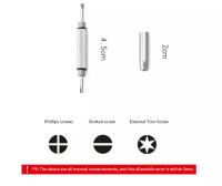 Destornillador Multifuncional Portátil Para Gafas Y Reloj Con Propósito Tríptico Herramienta De Reparación Para Móvil Material De Titanio Acero - details 2