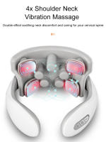 Masajeador De Cuello Con 4 Cabezas Máquina De Calor Y Vibración Luz Respiratoria Protección Del Cuello Máquina De Compresión Térmica Para La Columna Cervical - details 1