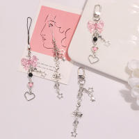 Llavero De Teléfono Gótico Y2K Con Corazón Y Estrella Para Mujeres Y Niñas Accesorio Lindo De Cadenilla De Bolso Kawaii Material Plástico Y Aleación De Zinc - details 4